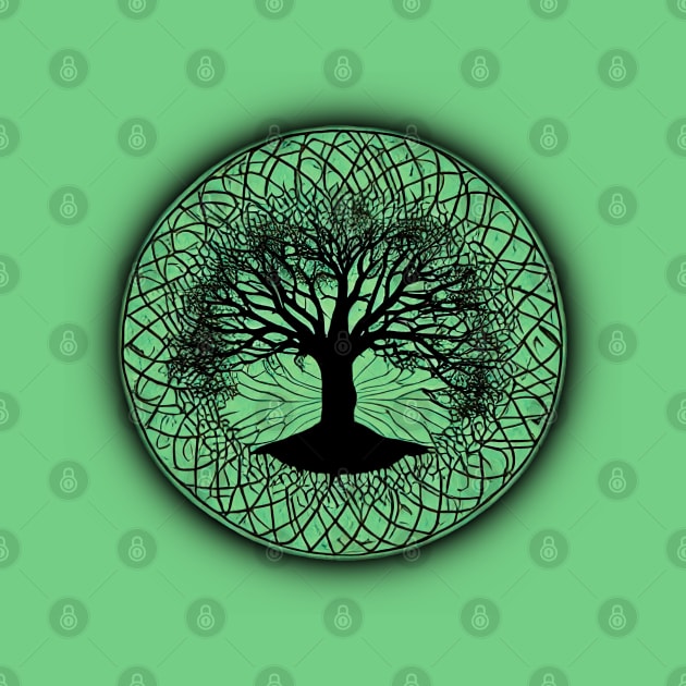 Tree of Life Circle Green by PNPTees