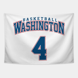 Washington Basketball - Player Number 4 Tapestry