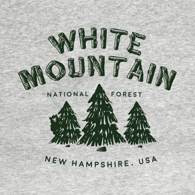 Disover Vintage White Mountains Forest Nature New Hampshire - Nature - T-Shirt