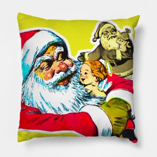 Santa Claus hugging little angel Pillow