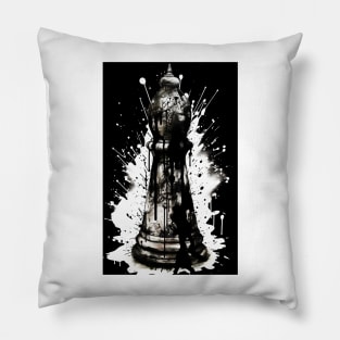 Bishop Chess Ink Painting Pillow