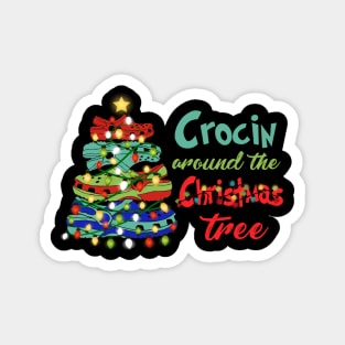 Crocin around the christmas tree Funny Christmas 2020 Gift Magnet