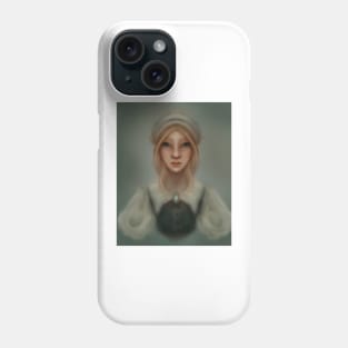 Goblincore Fairy Illustration and Character Design Young Fairy Girl In Servants Historical Dress Fantasy Art Phone Case