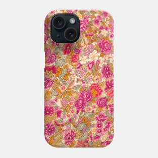 Vintage Chinese Floral Print Phone Case