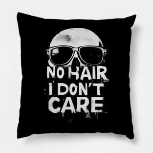 Funny Bald Man Vintage Grunge Pillow