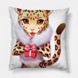 Cute Leopard Drawing Pillow