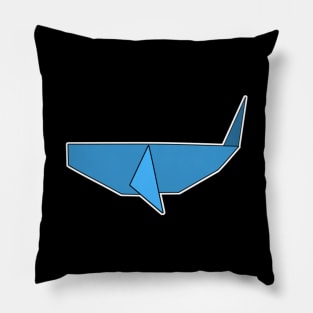 Whale Origami Sticker Style Design Pillow