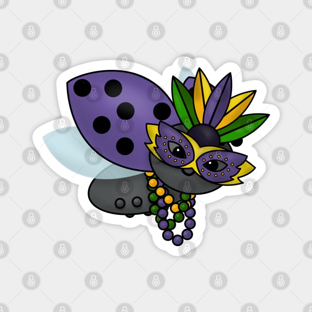 Mardi Gras Ladybug Magnet by HolidayBug