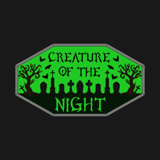 Creature of the Night Cemetery in Green T-Shirt