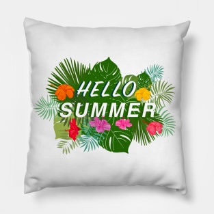 Hello Summer text Pillow