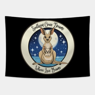 Southern Cross Dreams, Where Love Beams Kangaroo Love Tapestry