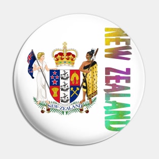 New Zealand Coat of Arms Design Pin