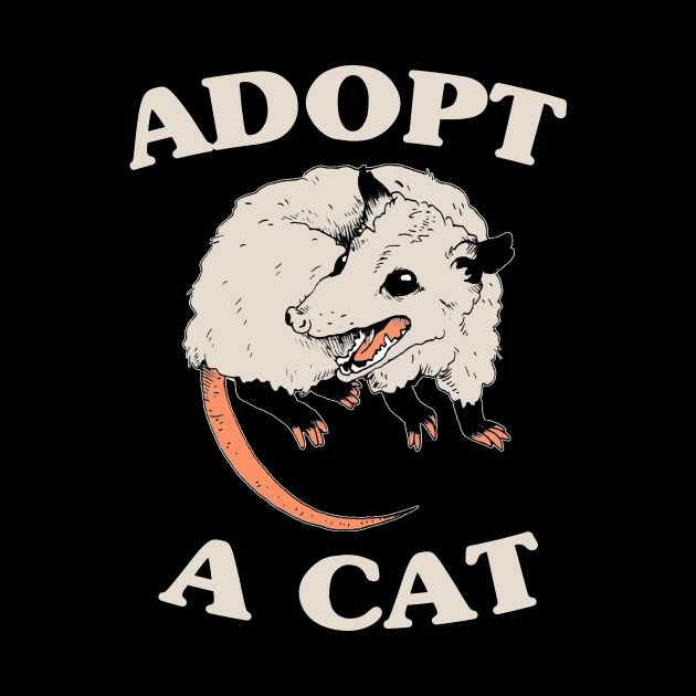 Adopt A Cat - Opossum by LMW Art