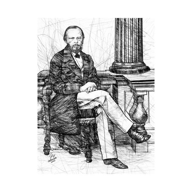 FYODOR DOSTOEVSKY pencil portrait .1 by lautir