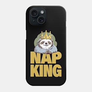 a very sleepy sloth with a king crown Phone Case