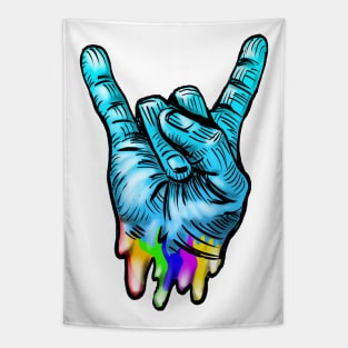 Devil Horn Rocker Hand Tapestry