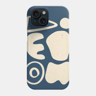 Abstract Shapes On Blue Phone Case