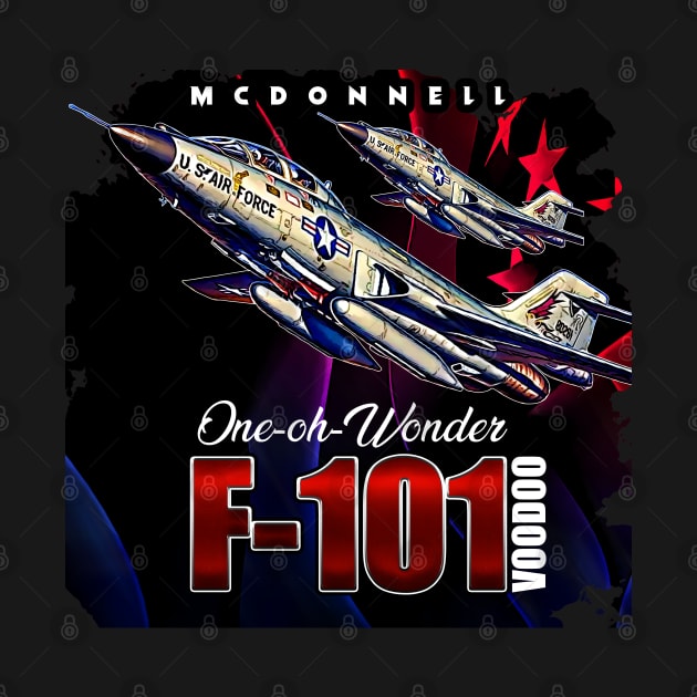 F101  Voodoo USAF long-range Bomber Supersonic Jet Fighter by aeroloversclothing