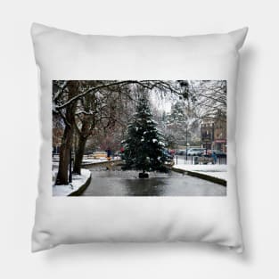 Bourton on the Water Christmas Tree Cotswolds Pillow