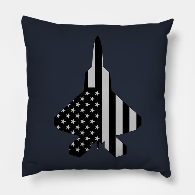 F22 Raptor - Patriot Pillow by CM Studio