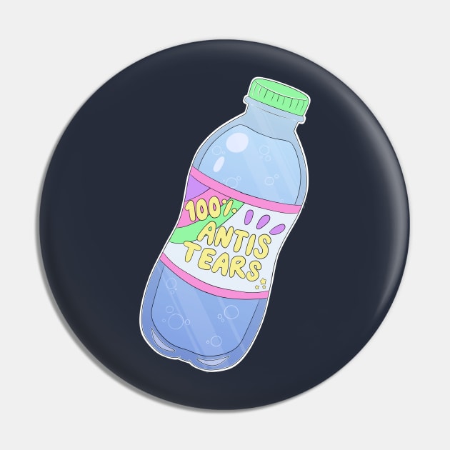 100% bottled Antis Tears Pin by Veggie-Queen