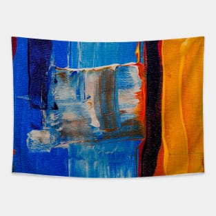 red blue abstract design Tapestry