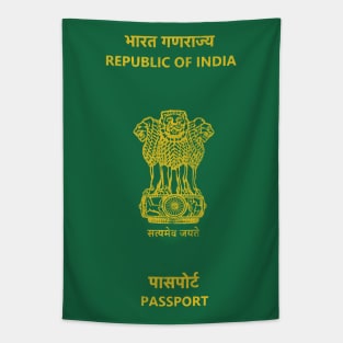 India / Vintage Look Passport Design Tapestry