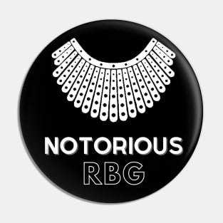 Notorious RBG with dissent collar Pin