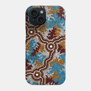 Aboriginal Art - Wetland Dreaming Phone Case