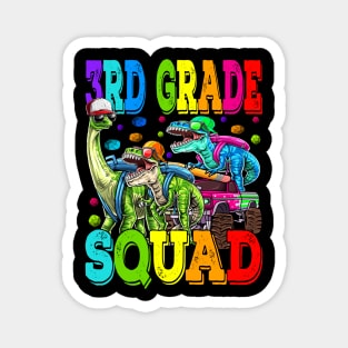 3rd Grade Squad Monster Truck Dinosaur Back To School Magnet