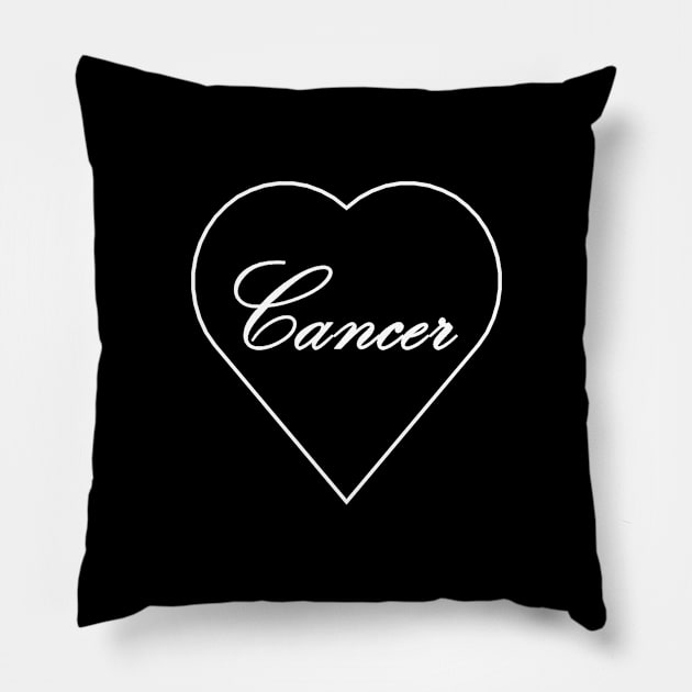 Cancer Zodiac Heart Pillow by Steph Elle