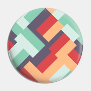 Summertime Hues Geometric Mid-Century Modern Pattern Pin