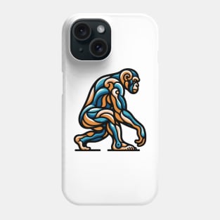 Pop art monkey illustration. cubism illustration of monkey Phone Case