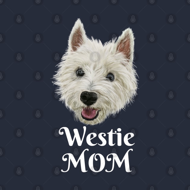 Westie Mom Smiling West Highland Terrier by brodyquixote