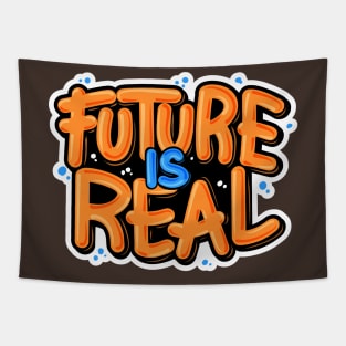 Future Is Real Typography Tapestry