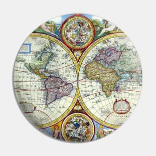 John Speed - Accurate Map of the World 1627 -  Ancient Worlds Pin