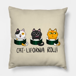 Cat-lifornia Roll! Pillow