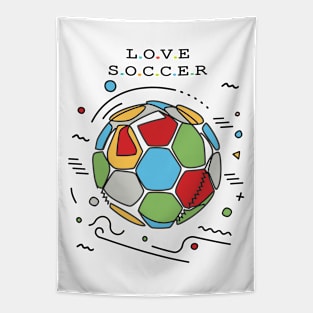 Love Soccer Tapestry