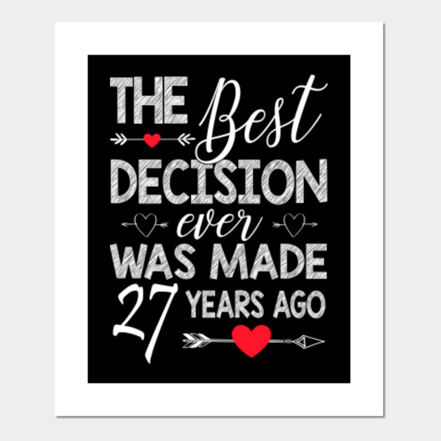 27th Wedding Anniversary Shirt For Couple 27th Wedding Anniversary Gifts Affiche Et Impression D Art Teepublic Fr