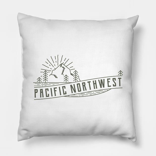 Pacific Northwest Pillow by happysquatch