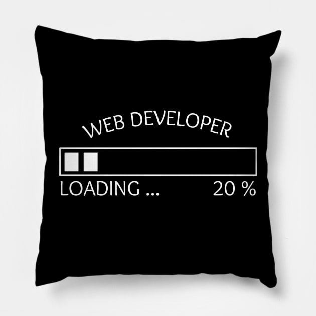 Web Developer Loading 20 % Collection Pillow by belkacemmdjoudi@gmail.com