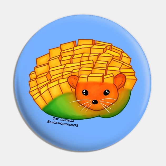 Mango Hedgehog Pin by Blackmoonrose13