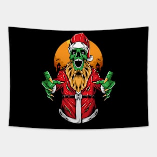 scary zombie santa Tapestry