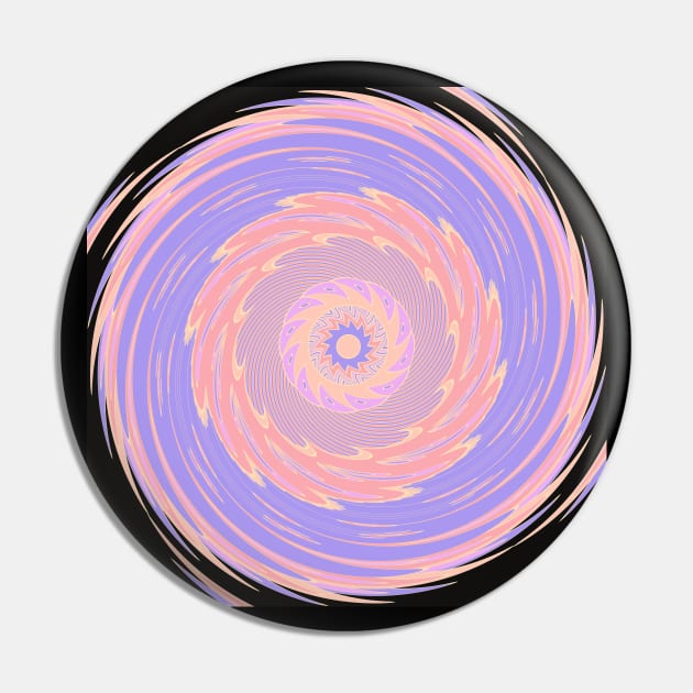 Swirl Soft Coloured Mandala Pin by Peaceful Space AS