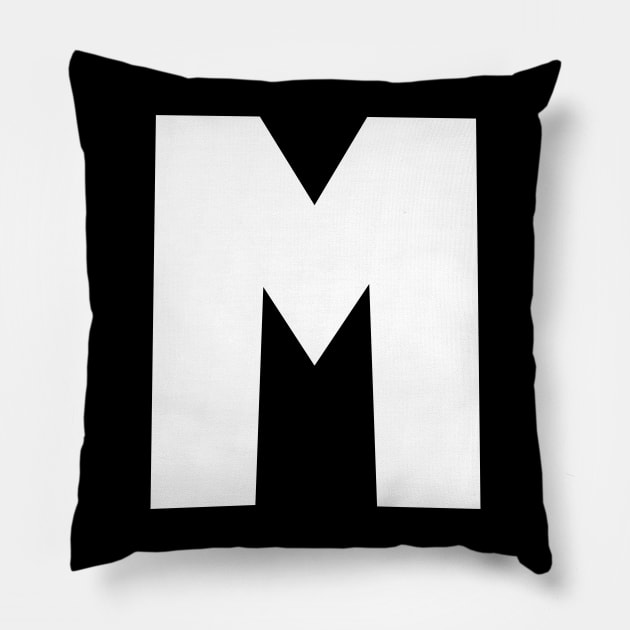 Initial name letter M Pillow by Abz_Cloth