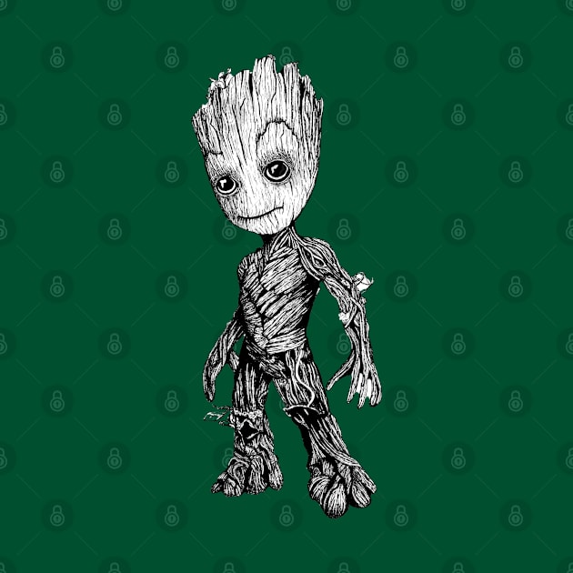 Baby Groot Guardians of the Galaxy Character by Broken Line Design