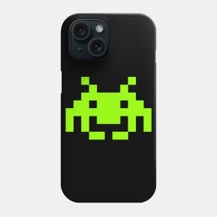 Vintage Game Alien, neon green Phone Case