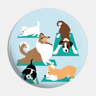 Yoga Dogs Pin