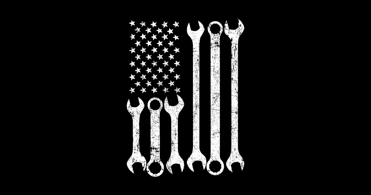 Mechanic USA Flag - Auto Mechanic - Sticker | TeePublic