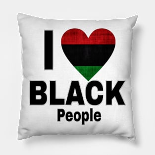 I LOVE 🖤 Black People - Front Pillow